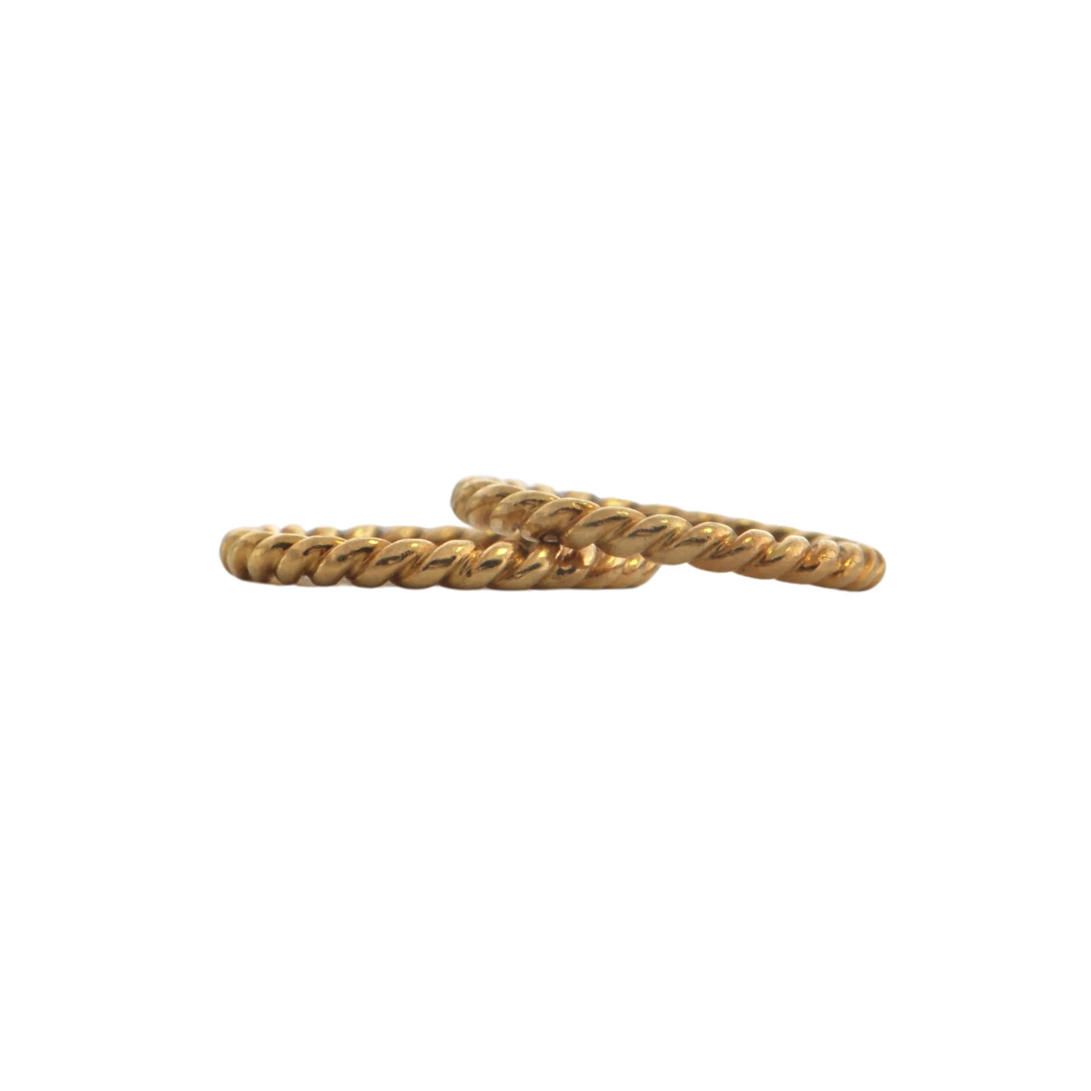 Vintage 18k Yellow Gold Twisted Cable  Band Ring