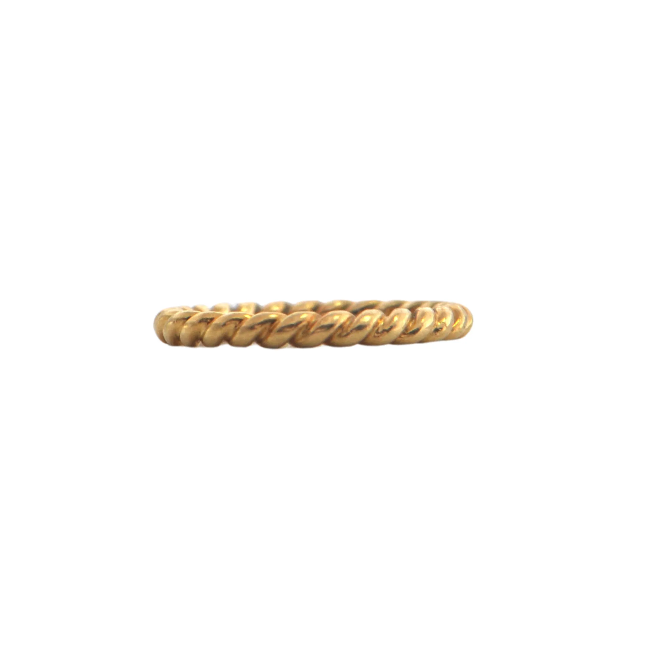 Vintage 18k Yellow Gold Twisted Cable  Band Ring