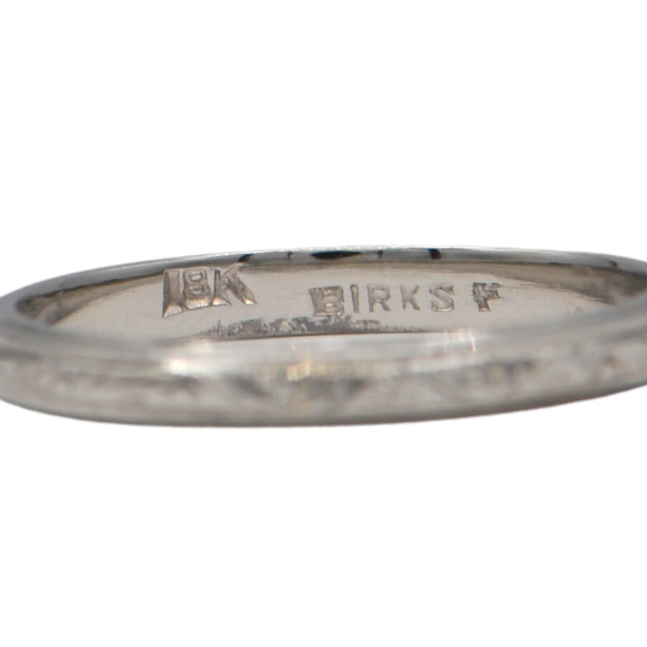 Vintage Birks 18K White Gold Band