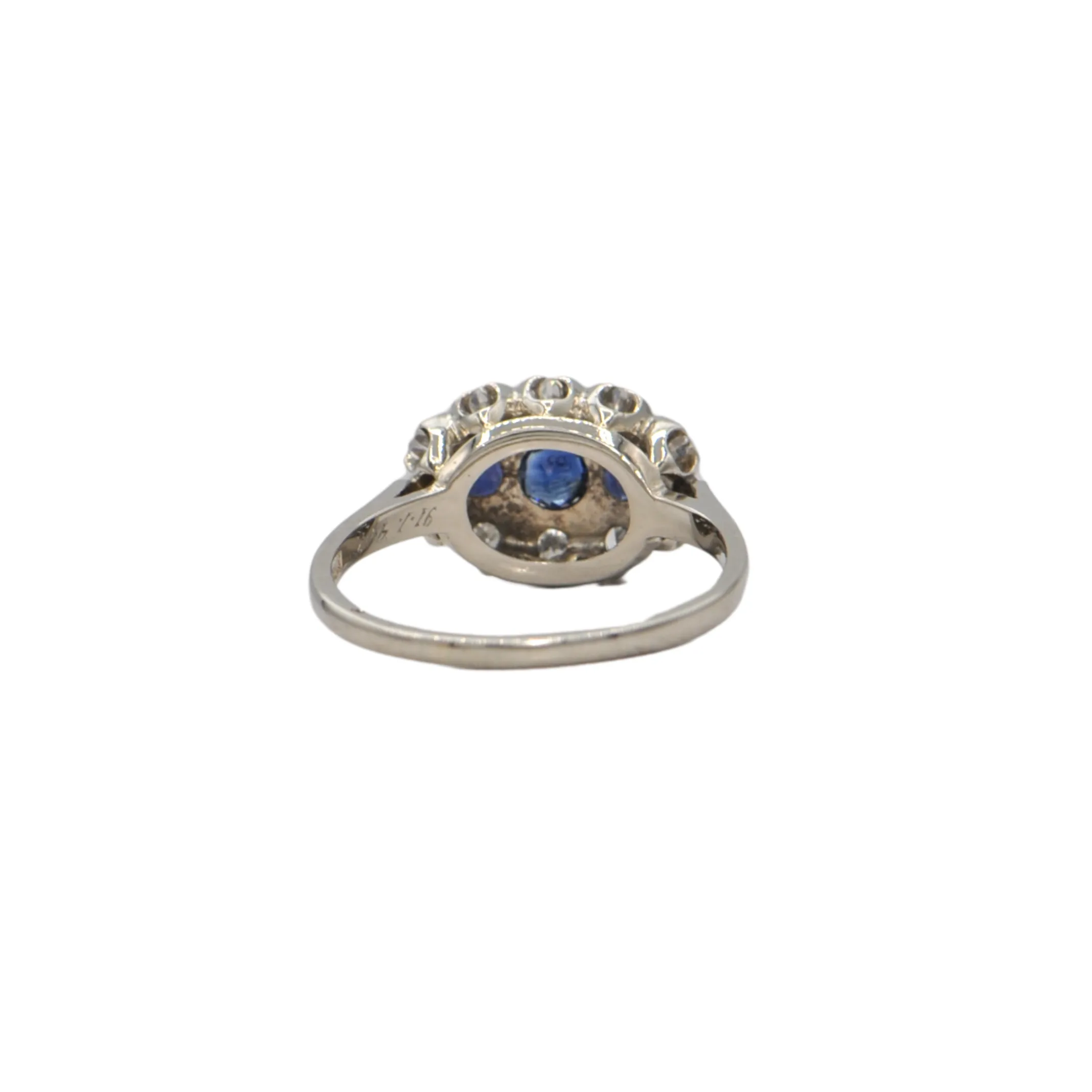 Vintage Birks Sapphire and Diamond 18K Gold Ring