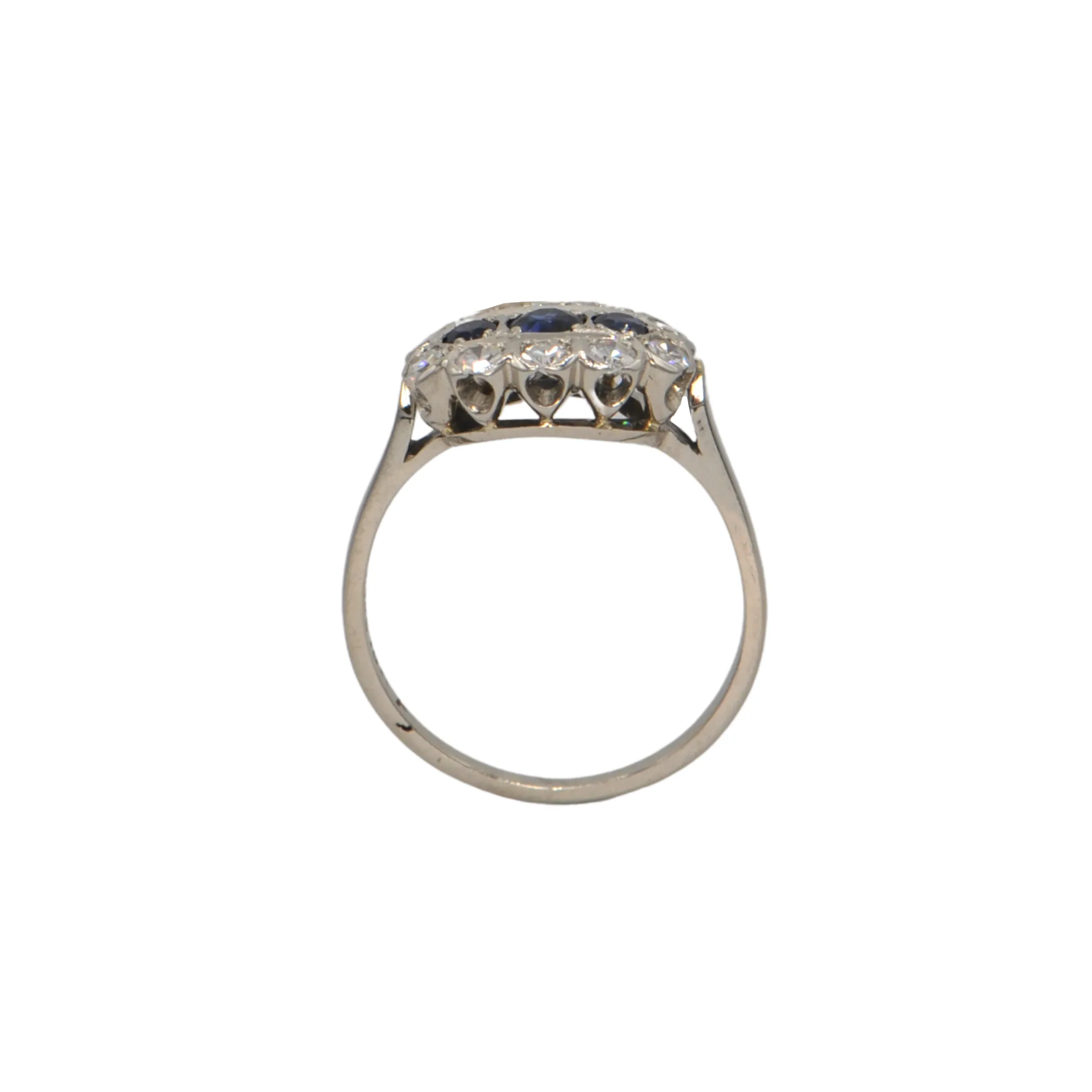Vintage Birks Sapphire and Diamond 18K Gold Ring
