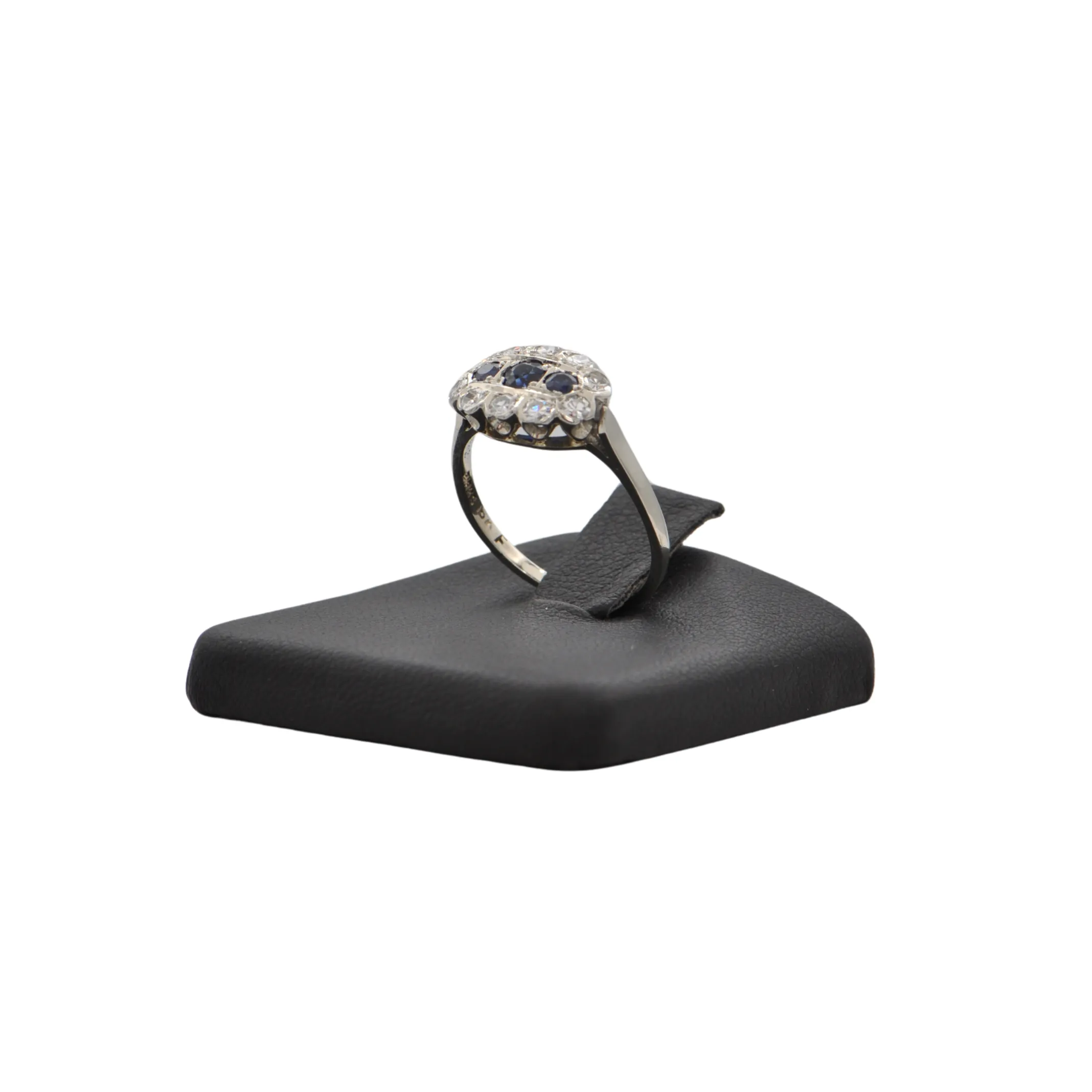 Vintage Birks Sapphire and Diamond 18K Gold Ring