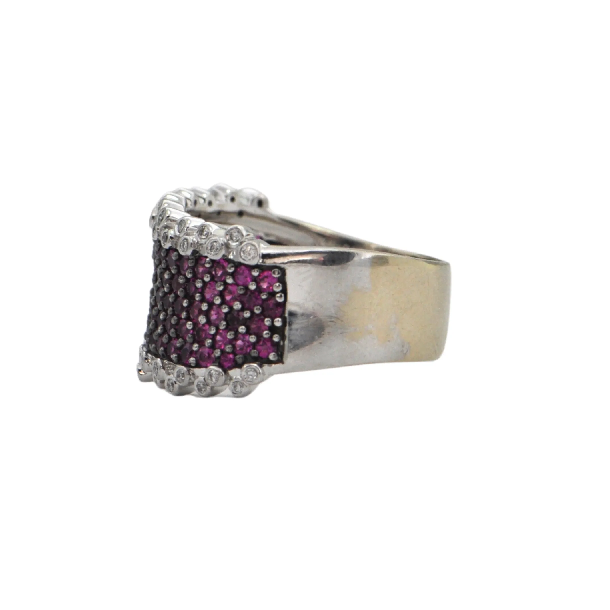 Vintage Pink Sapphire and Diamond 14K Gold Ring