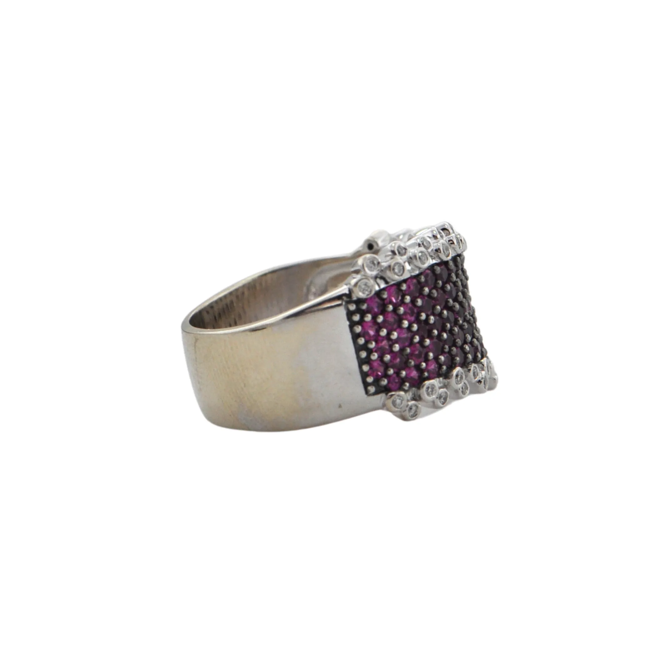 Vintage Pink Sapphire and Diamond 14K Gold Ring