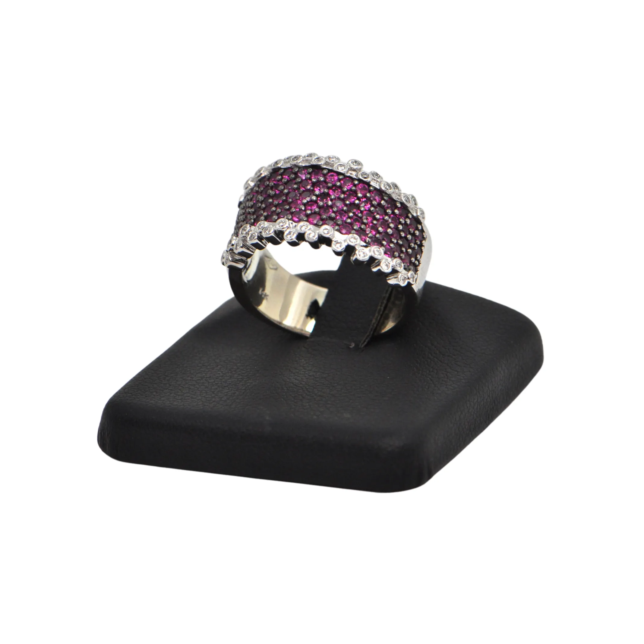 Vintage Pink Sapphire and Diamond 14K Gold Ring