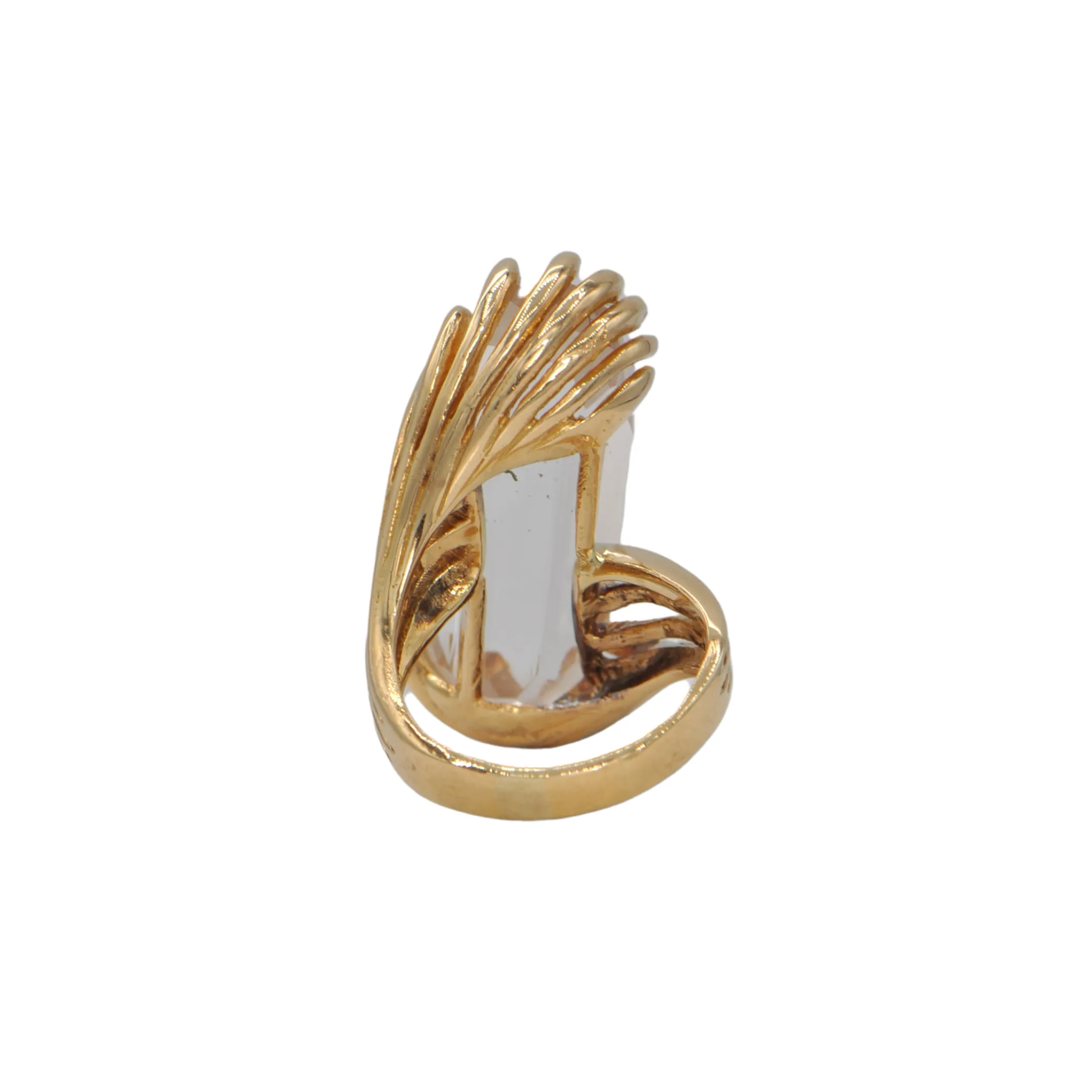 Vintage Quartz 18K Gold Ring