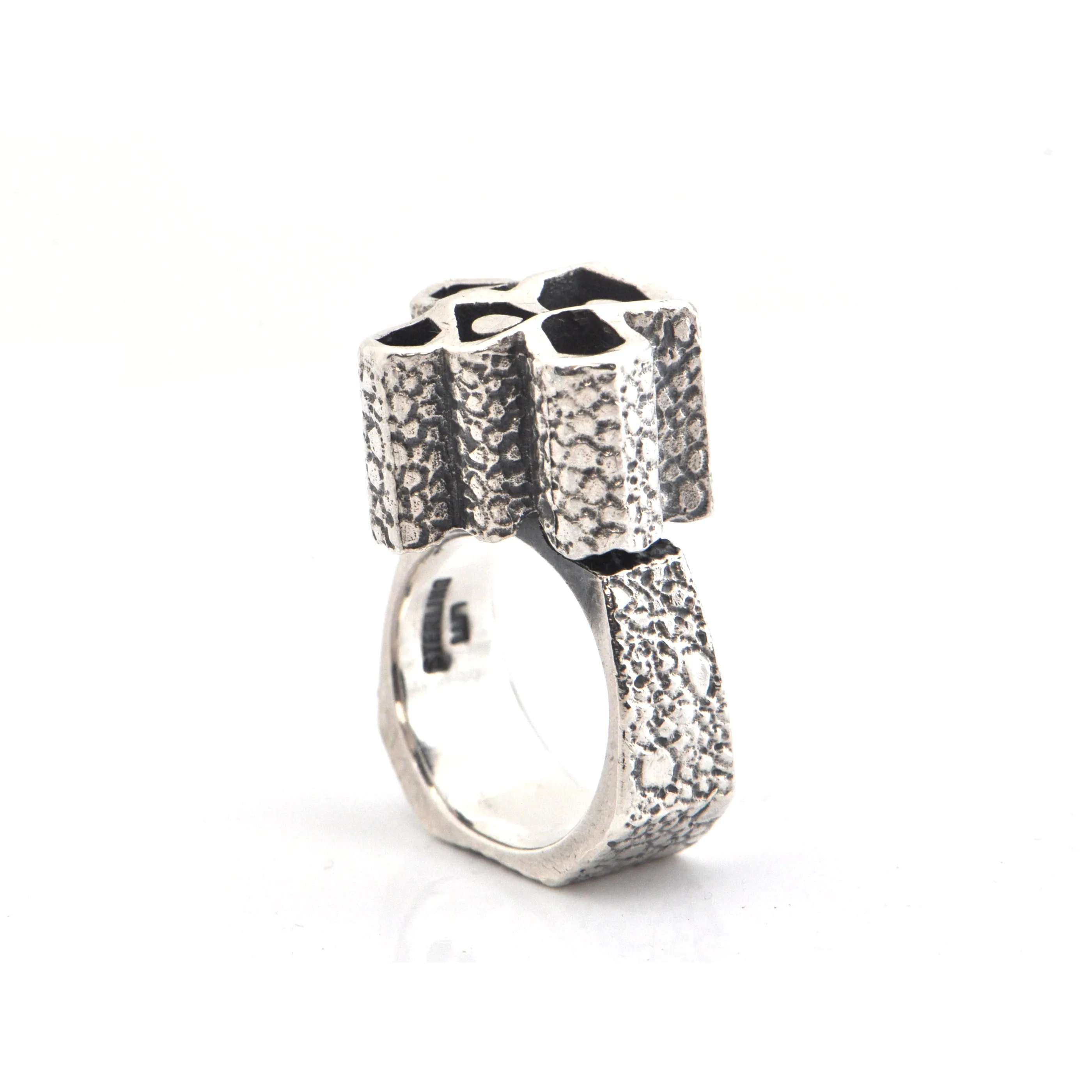 Walter Schluep Textured Sterling Silver Ring