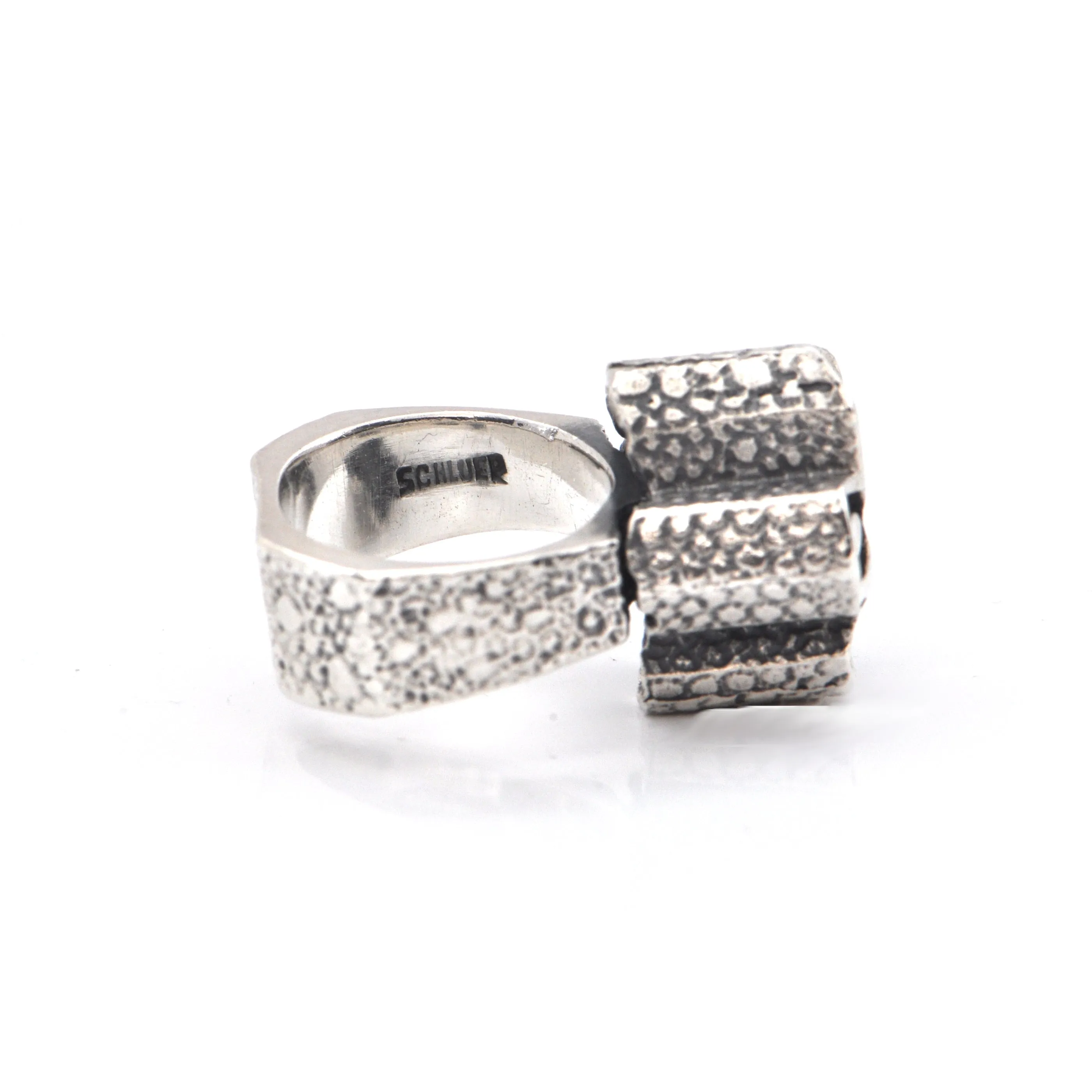 Walter Schluep Textured Sterling Silver Ring