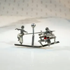 Whimsical Dancer & Musician Brooch