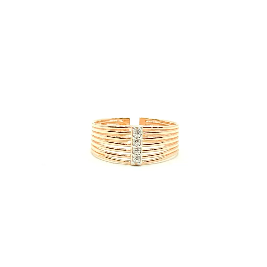 Zircon Line Ring in 925 Sterling Silver